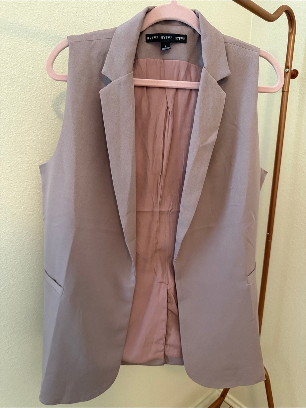 HYFVE Lilac Sleeveless Blazer Vest